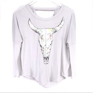 SOLD - Chaser Blooming Cow Skull Cowl Cutout Back